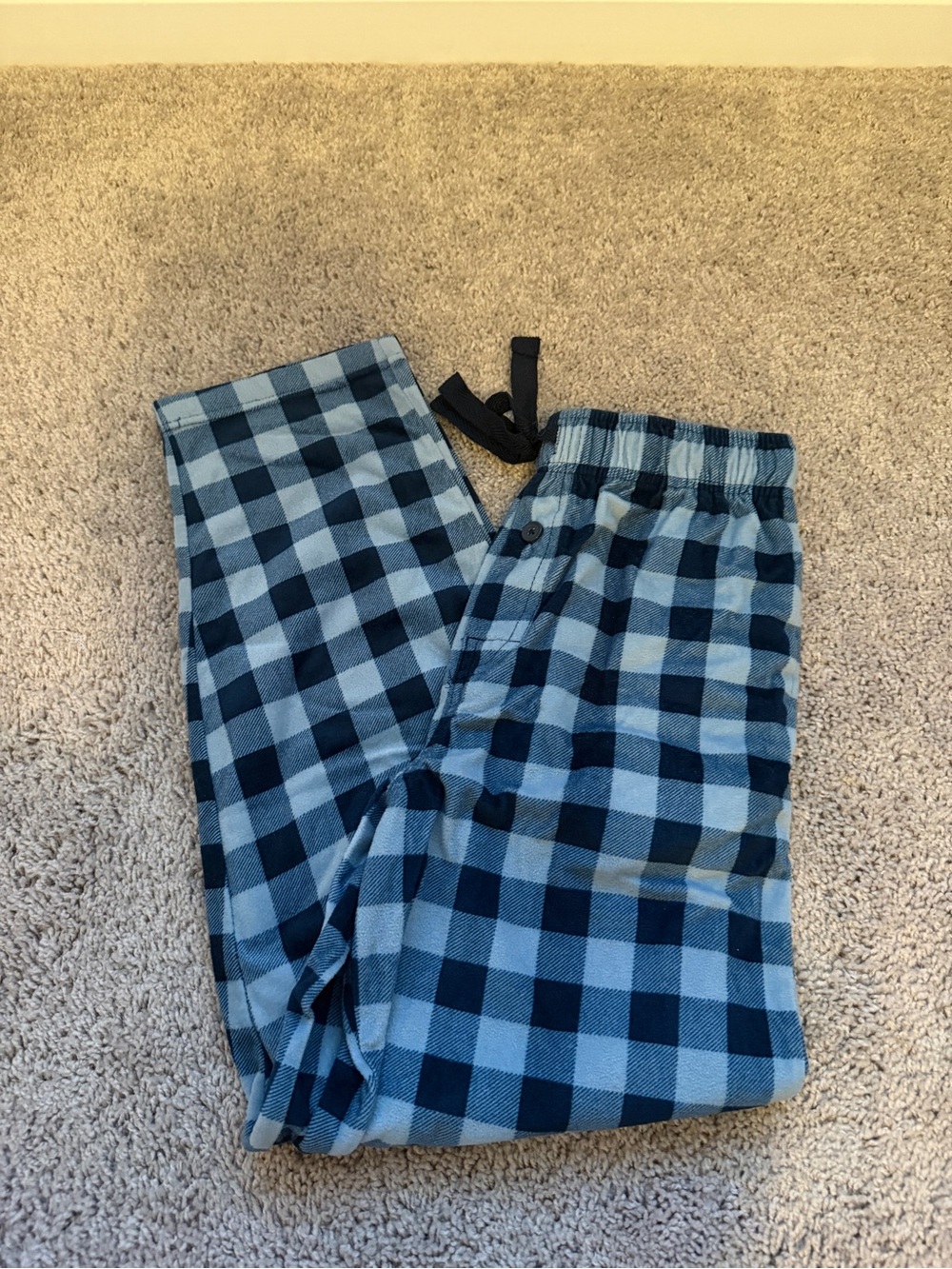 George Blue and Black Plaid Men's Jogger Pants